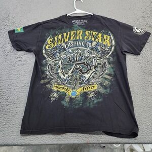 Silver Star Casting Company Wanderlei Silva Shirt Mens Large Black MMA Tee
